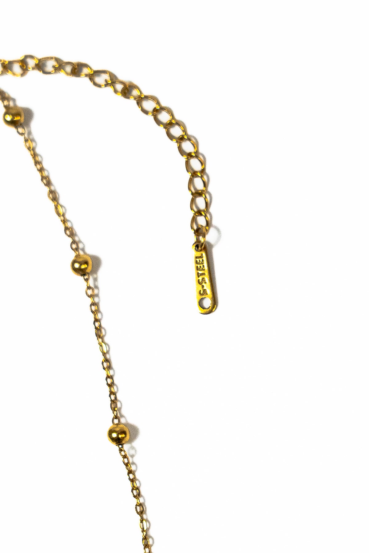 Stainless steel pendentif chaine en or à boules